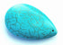 Large Blue Turquoise Matrix Flat Teardrop Bead