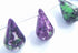 23 Purple & Green Rainflower Viewing Stone Large Teardrop Beads