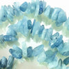 Sleek Aquamarine Fancy Drop Beads - Centre Drilled