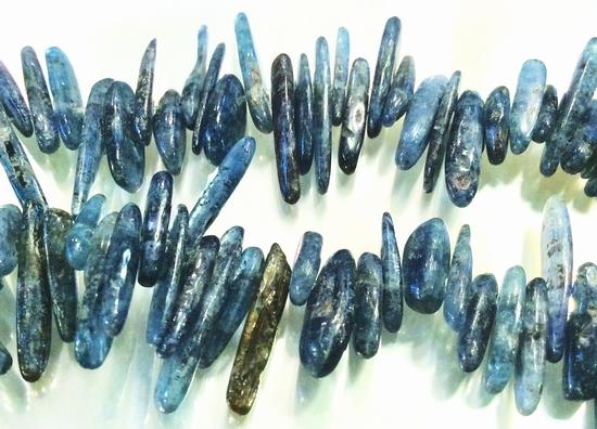 160 Striking Teal-Blue Kyanite Icicle  Beads