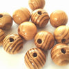 8 Big 18mm Natural Wooden Beads - Large 3mm Hole