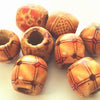 10 Oval 15mm Wooden Beads - Large 4mm Hole