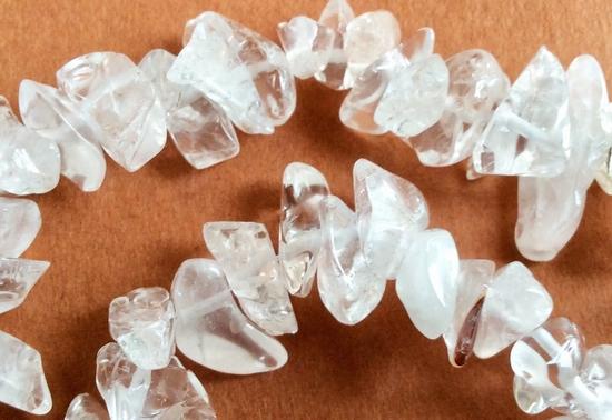 Natural Crystal Nugget Chip Beads - Long 33-inch String