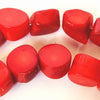 Pillar-Box Red Coral Nugget Beads