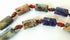 27 Enticing Teal-Blue, Brown & Lavender Agate Tube Beads