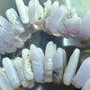 67 Blue Lace Agate Icicle Beads - Heavy!