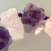 18 Large Rough-Cut Purple Amethyst & Rose Quartz Nuggets - Dramatic & Heavy!