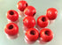 20 Large-Hole Fire Engine-Red 16mm Wood Beads