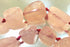14 Large Vibrant Pink Rose Quartz Nugget Beads - Heavy!