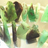 46 Vibrant Parakeet-Green Chrysoprase Top-Drill Drop Beads