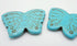 6 Large Blue Howlite Butterfly Beads