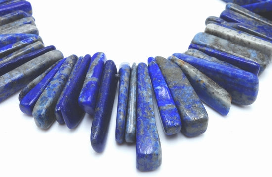 Amazing Long Fancy Icicle Drop Royal Blue Sodalite Beads - Heavy