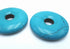 3 Beautiful Three Blue Howlite Donut Beads