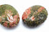 5 Creative Hand Carved Unakite Oval Beads