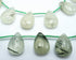 Lush Green Prehnite  Flat Teardrop/ Briolette  Beads