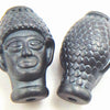 Majestic Carved 4 Dark Grey Buddha 14mm Matte Hematite Bead