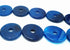 Beautiful Egyptian Blue Flat Coin Agate Beads - Large 20mm