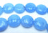 Glamorous Large Cornflower Blue Puff Button Jade Beads - 15mm