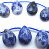 Lovely Blue Sodalite Small Flat 12mm Teardrops Beads
