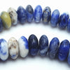 85 Rich Shiny Denim Blue 10mm Sodalite Rondelle Beads