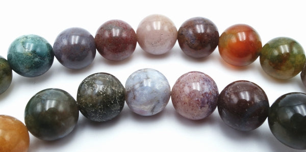 Passionate Indian Agate Bead String - 4mm, 6mm or 8mm