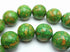 Large 14mm Vivid Apple Green Turquoise Beads