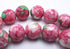 Lovely Baby Pink, Green and White Rainflower Stone - 4mm, 6mm or 8mm
