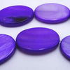 Lovely Purple Oval  Shell Beads String