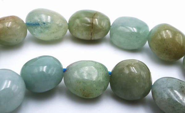 Exquisite Natural Aquamarine Nuggets Beads