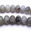 Mystical Faceted Grey Labradorite Rondelle Beads