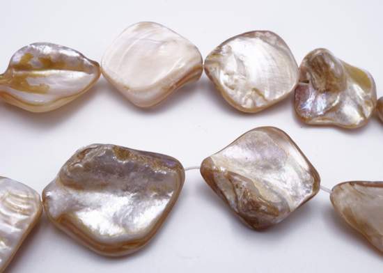 Dream-like Natural Mother-of-Pearl Nugget Beads