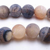 Subtle Matte 6mm White and Grey Agate Beads