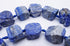 Beautiful Graduated Matte Royal Blue Lapis Nugget Beads - Large 24mm