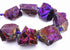 Rich Deep Purple Graduated Electro-plated Rough Cut Crystal Nuggets