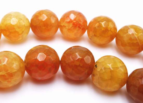 Marvelous Faceted Gold Yellow 10mm Fire Agate