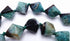 Huge Seafoam Green and Black Bicone Agate Beads