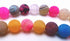 Beautiful Caribbean Mixed Colour 8mm Frosted Agate Beads