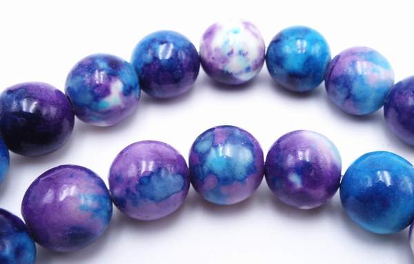 Seductive Purple and Blue Rainflower Viewing Stone Beads- 4mm or 8mm