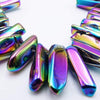 Fantastic Electro-Plated Rainbow AB Crystal Icicle Beads - Large 20mm