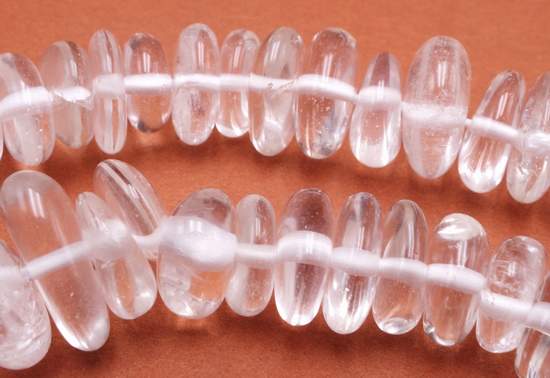 Lovely Natural Clear Crystal Heishi Beads