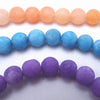 Delightful 6mm Matte Quartz Beads-Light Purple, Aqua Blue or Light Orange