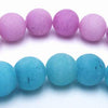 Soft Frosted 8mm Matte Quartz Beads - Maya Blue or Lilac