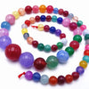 Seductive Rainbow Colour Graduated Jade Beads