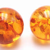 4 Elegant Honey Yellow 21mm Amber Beads