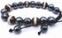 Lovely Faceted Hematite and Agate Bead Bracelet - Heavy!