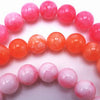 Delicate 8mm Malay Jade Beads- Blush pink, Papaya Orange and Verbena