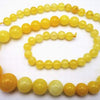 Stunning Primrose Yellow Graduated Malay Jade Beads