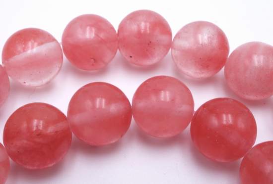 Alluring 10mm Red Strawberry Quartz Beads