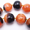 Fantastic Orange and Black 18mm Bumble Bee Agate Beads