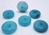 20 Passionate 15mm Aquamarine Blue Quartz Disc Beads